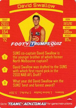 2021 Team Coach AFL #99 David Swallow Back